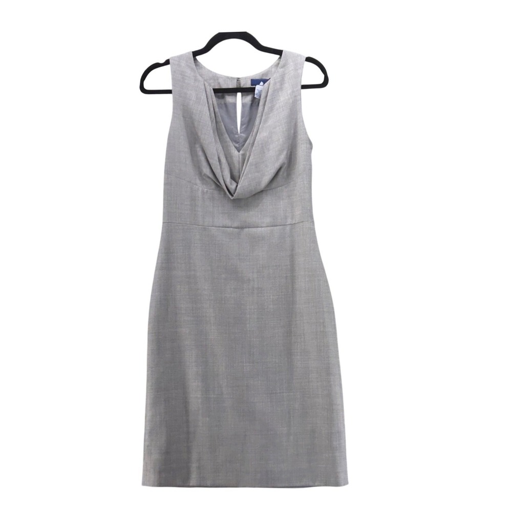 J Crew Wool‎ Dress 2 Gray Cowl Neck Professional Career Office Pure Wool Warm